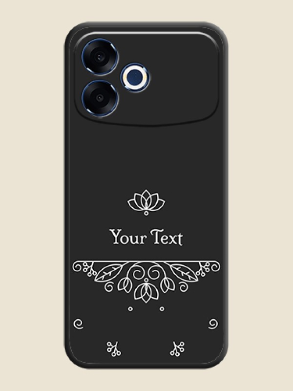 Custom Lotus Garden Custom Text On Space Black Custom Soft Matte Mobile Back Cover - Oppo F33 Pro 5G - alternate view