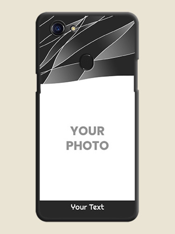 Custom Mixed Wave Lines on Photo on Space Black Soft Matte Mobile Cover - Oppo F5 - alternate view