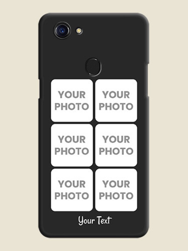 Custom Floral Art with 6 Image Holder on Photo on Space Black Soft Matte Mobile Case - Oppo F5 - alternate view