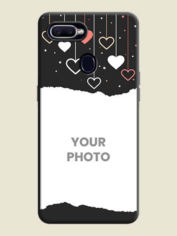 Custom Love Hangings with Splash Wave Picture on Space Black Custom Soft Matte Phone Back Cover - Oppo F9 Pro - alternate view