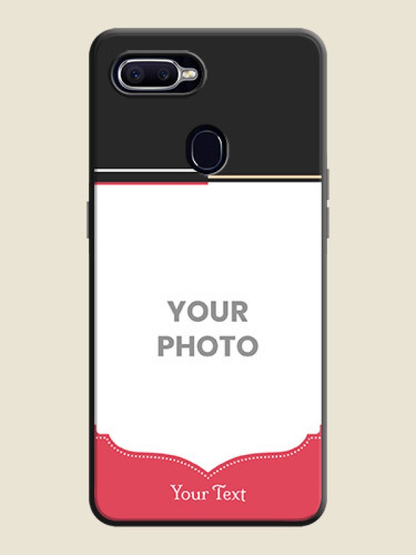 Custom Classic Plain Design with Name - Photo on Space Black Soft Matte Phone Cover - Oppo F9 Pro - alternate view