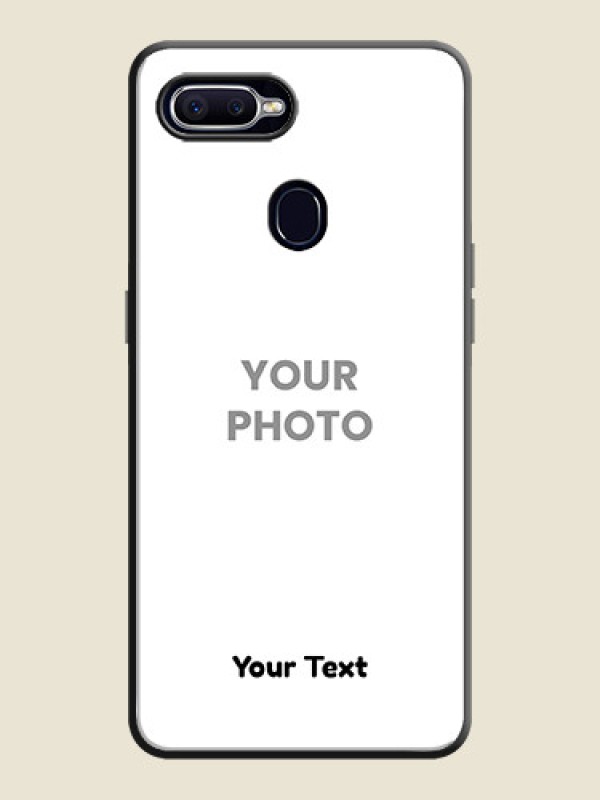 Custom Full Single Pic Upload With Text On Space Black Personalized Soft Matte Phone Covers -Oppo F9 Pro - alternate view