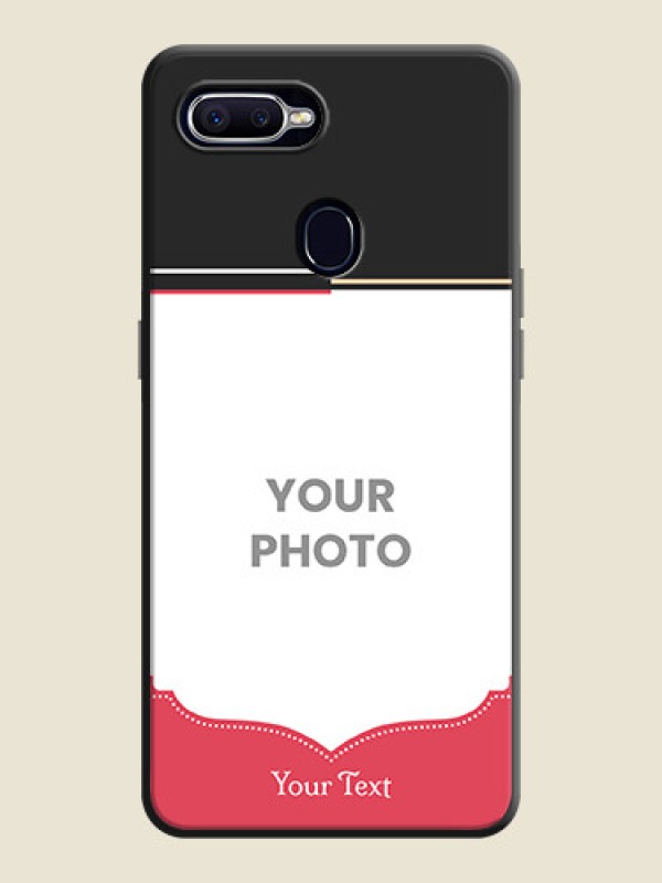 Custom Classic Plain Design with Name - Photo on Space Black Soft Matte Phone Cover - Oppo F9 - alternate view