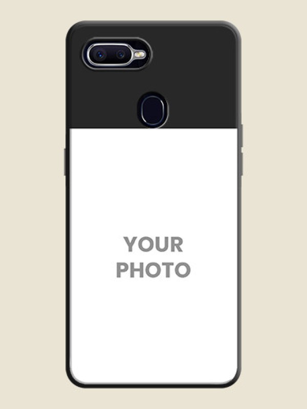 Custom Image Upload With Space Black Color On Custom Soft Matte Mobile Back Cover - Oppo F9 - alternate view