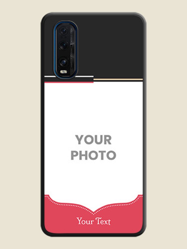 Custom Classic Plain Design with Name on Photo on Space Black Soft Matte Phone Cover - Oppo Find X2 - alternate view