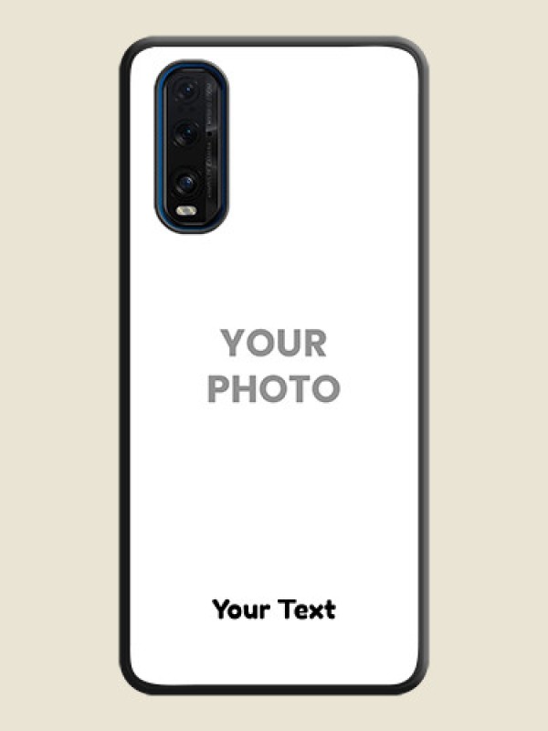 Custom Full Single Pic Upload With Text On Space Black Personalized Soft Matte Phone Covers -Oppo Find X2 - alternate view