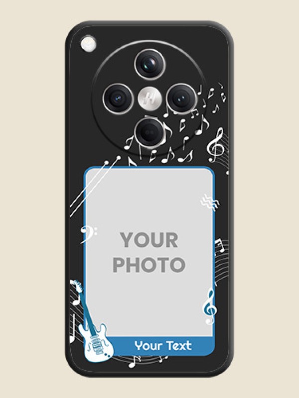 Custom Musical Theme Design with Text on Photo On Space Black Custom Soft Matte Mobile Back Cover - Oppo Find X8 5G - alternate view