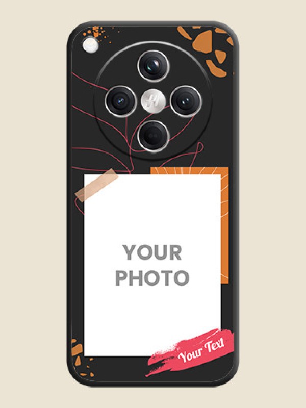 Custom Orange Photo Frame On Space Black Custom Soft Matte Mobile Back Cover - Oppo Find X8 5G - alternate view