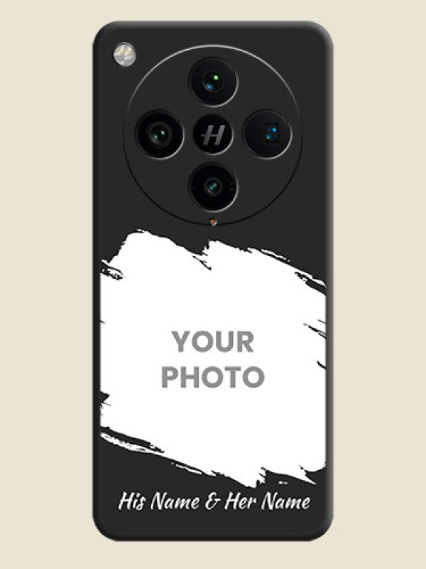 Custom Grunge Brush Strokes on Photo On Space Black Custom Soft Matte Mobile Back Cover - Oppo Find X8 Pro 5G - alternate view