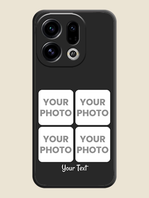 Custom Floral Art with 6 Image Holder on Photo On Space Black Custom Soft Matte Mobile Back Cover - Oppo Find X9 5G - alternate view