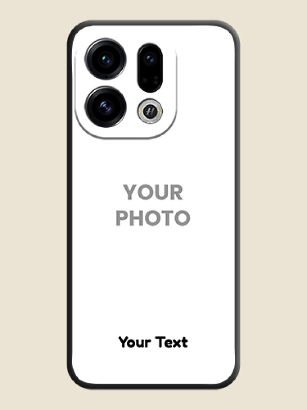 Custom Full Single Pic Upload With Text On Space Black Custom Soft Matte Mobile Back Cover - Oppo Find X9 5G - alternate view