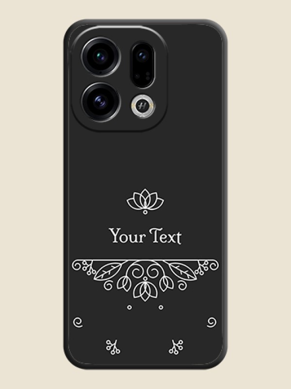 Custom Lotus Garden Custom Text On Space Black Custom Soft Matte Mobile Back Cover - Oppo Find X9 5G - alternate view