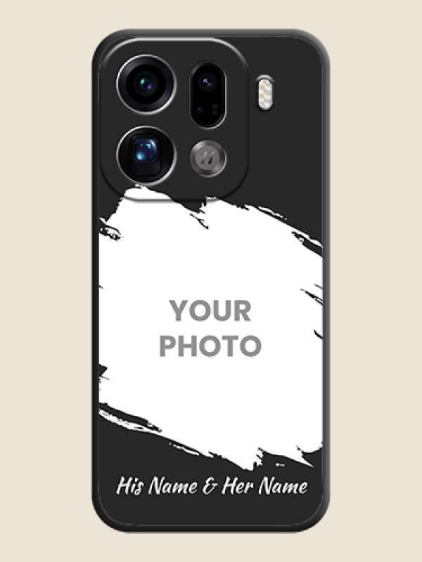 Custom Grunge Brush Strokes on Photo On Space Black Custom Soft Matte Mobile Back Cover - Oppo Find X9 Pro 5G - alternate view