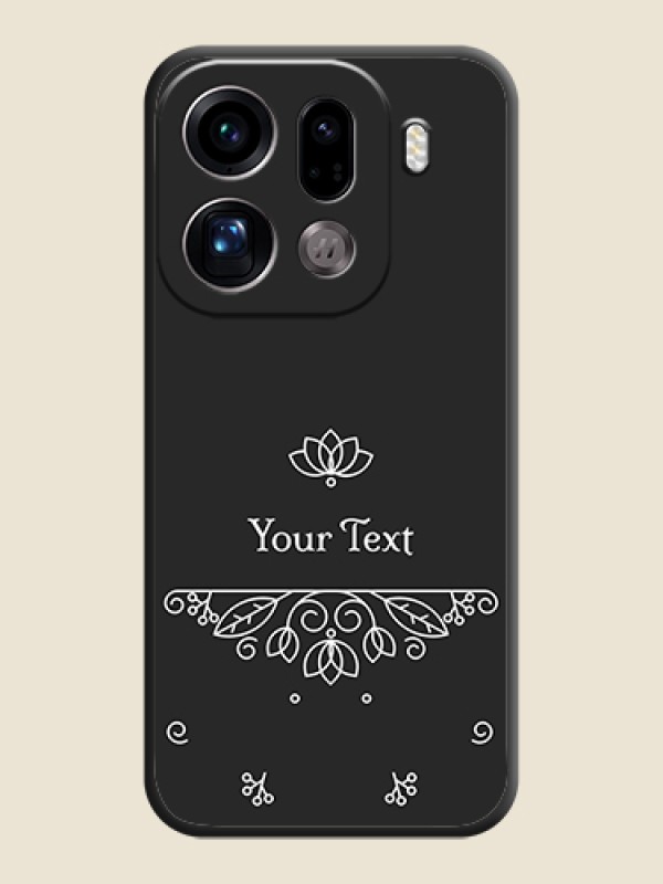Custom Lotus Garden Custom Text On Space Black Custom Soft Matte Mobile Back Cover - Oppo Find X9 Pro 5G - alternate view