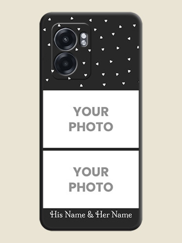 Custom Miniature Love Symbols with Name on Space Black Custom Soft Matte Back Cover - Oppo K10 5G - alternate view
