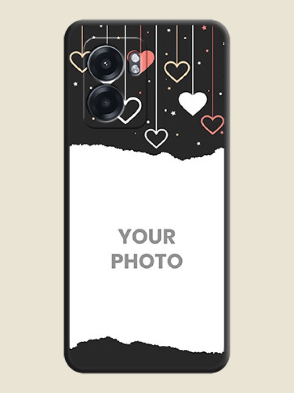 Custom Love Hangings with Splash Wave Picture on Space Black Custom Soft Matte Phone Back Cover - Oppo K10 5G - alternate view