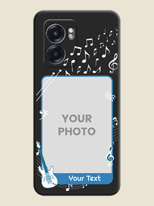 Custom Musical Theme Design with Text on Photo on Space Black Soft Matte Mobile Case - Oppo K10 5G - alternate view