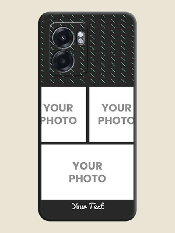 Custom Cross Dotted Pattern with 2 Image Holder  on Personalised Space Black Soft Matte Cases - Oppo K10 5G - alternate view