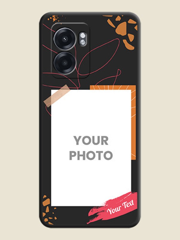 Custom Orange Photo Frame on Space Black Custom Soft Matte Phone Back Cover - Oppo K10 5G - alternate view