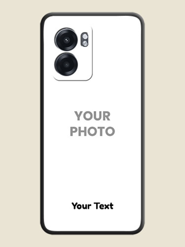 Custom Full Single Pic Upload With Text On Space Black Personalized Soft Matte Phone Covers -Oppo K10 5G - alternate view