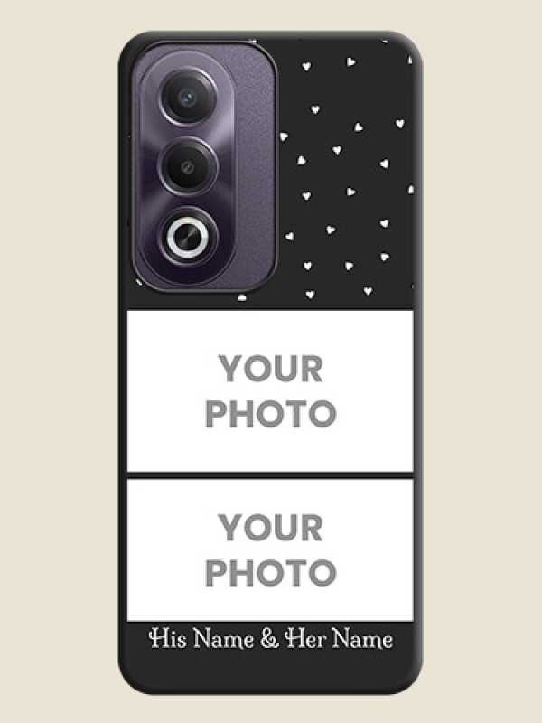 Custom Miniature Love Symbols with Name On Space Black Custom Soft Matte Mobile Back Cover - Oppo K12x 5G - alternate view