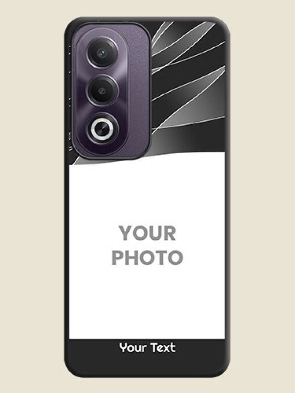 Custom Mixed Wave Lines on Photo On Space Black Custom Soft Matte Mobile Back Cover - Oppo K12x 5G - alternate view