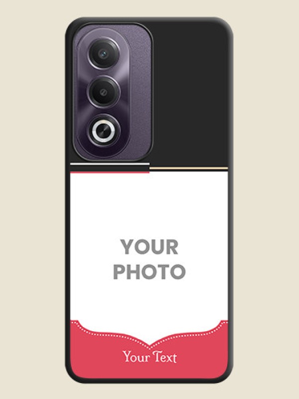 Custom Classic Plain Design with Name On Space Black Custom Soft Matte Mobile Back Cover - Oppo K12x 5G - alternate view