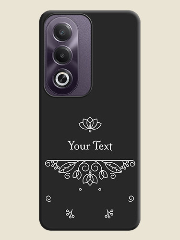 Custom Lotus Garden Custom Text On Space Black Custom Soft Matte Mobile Back Cover - Oppo K12x 5G - alternate view