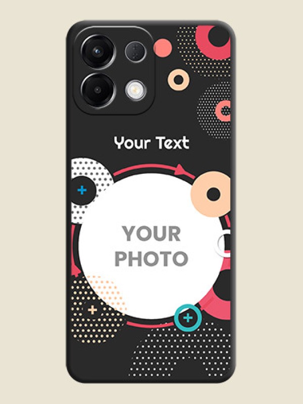 Custom Multicoloured Round Image On Space Black Custom Soft Matte Mobile Back Cover - Oppo K13 5G - alternate view