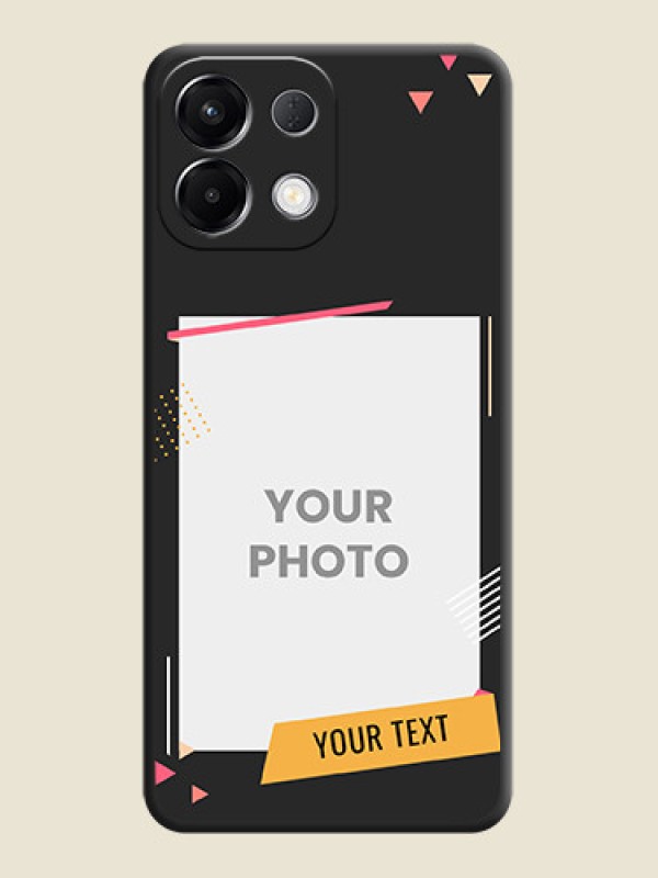 Custom Photo Frame with Triangle Small Dots on Photo On Space Black Custom Soft Matte Mobile Back Cover - Oppo K13 5G - alternate view