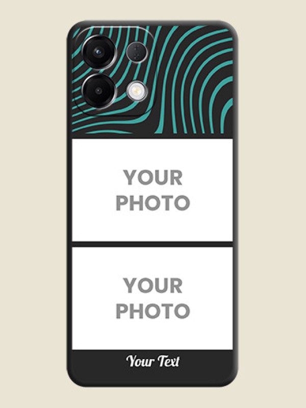 Custom Wave Pattern with 2 Image Holder On Space Black Custom Soft Matte Mobile Back Cover - Oppo K13 5G - alternate view