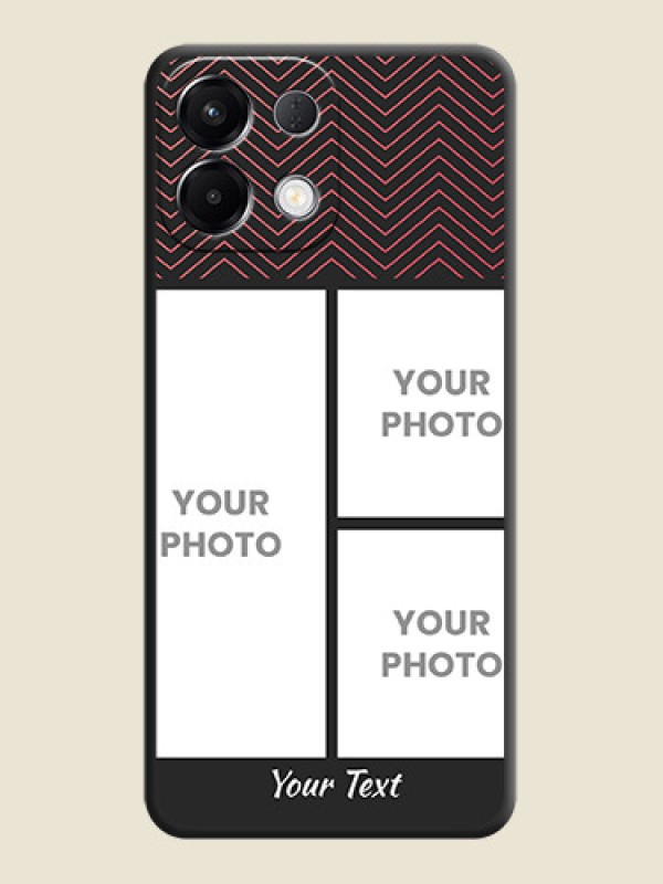 Custom Wave Pattern with 3 Image Holder On Space Black Custom Soft Matte Mobile Back Cover - Oppo K13 5G - alternate view