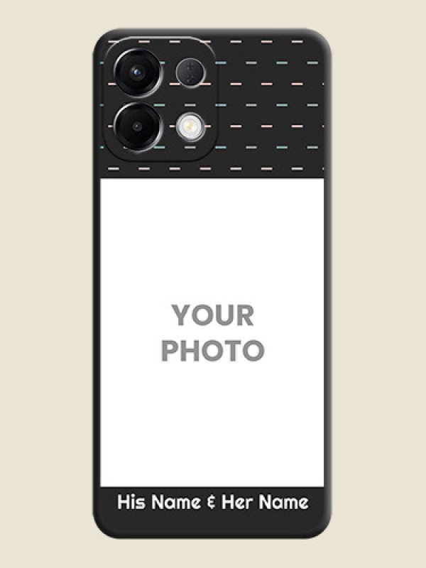 Custom Line Pattern Design with Text On Space Black Custom Soft Matte Mobile Back Cover - Oppo K13 5G - alternate view