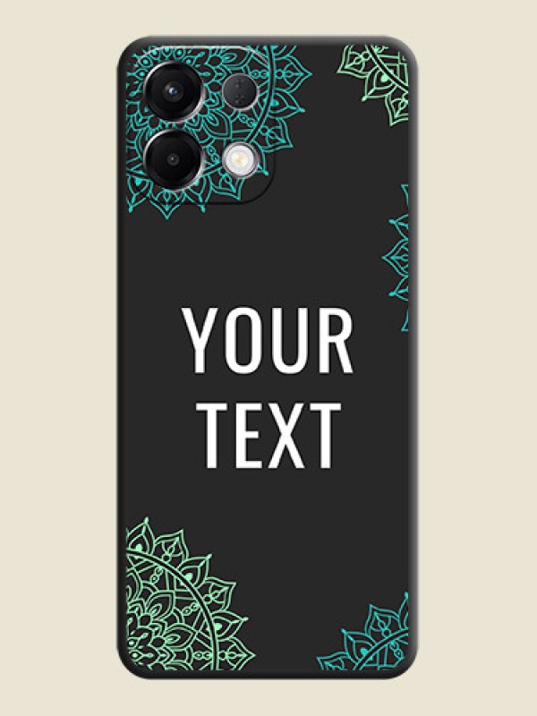 Custom Your Name with Floral Design On Space Black Custom Soft Matte Mobile Back Cover - Oppo K13 5G - alternate view