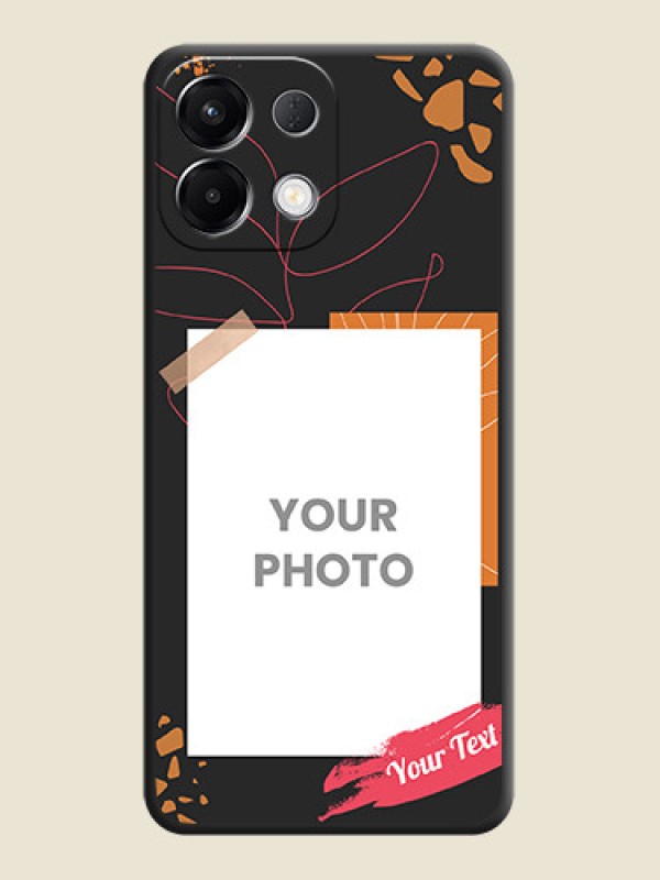 Custom Orange Photo Frame On Space Black Custom Soft Matte Mobile Back Cover - Oppo K13 5G - alternate view