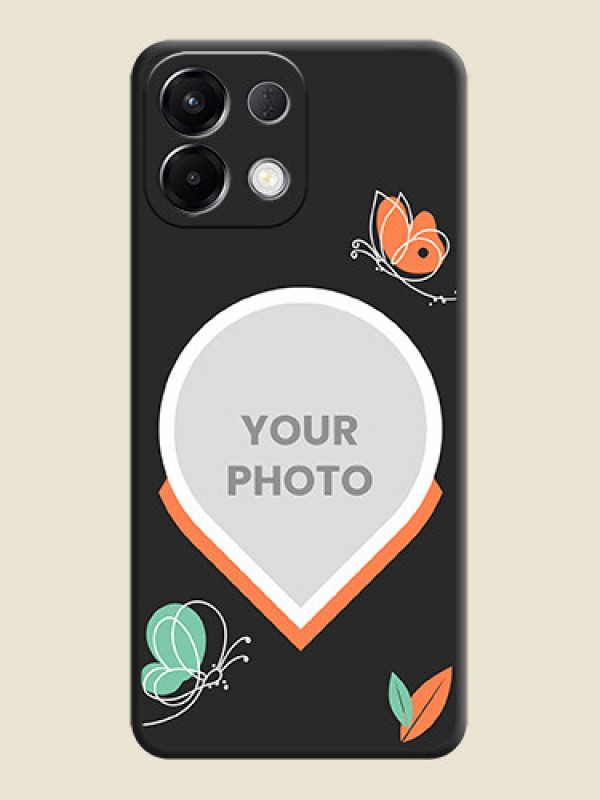 Custom Upload Pic With Simple Butterly Design On Space Black Custom Soft Matte Mobile Back Cover - Oppo K13 5G - alternate view