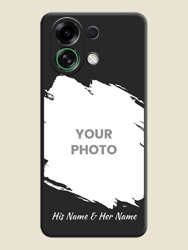 Custom Grunge Brush Strokes on Photo On Space Black Custom Soft Matte Mobile Back Cover - Oppo K13 Turbo 5G - alternate view