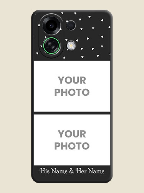 Custom Miniature Love Symbols with Name On Space Black Custom Soft Matte Mobile Back Cover - Oppo K13 Turbo Pro 5G - alternate view