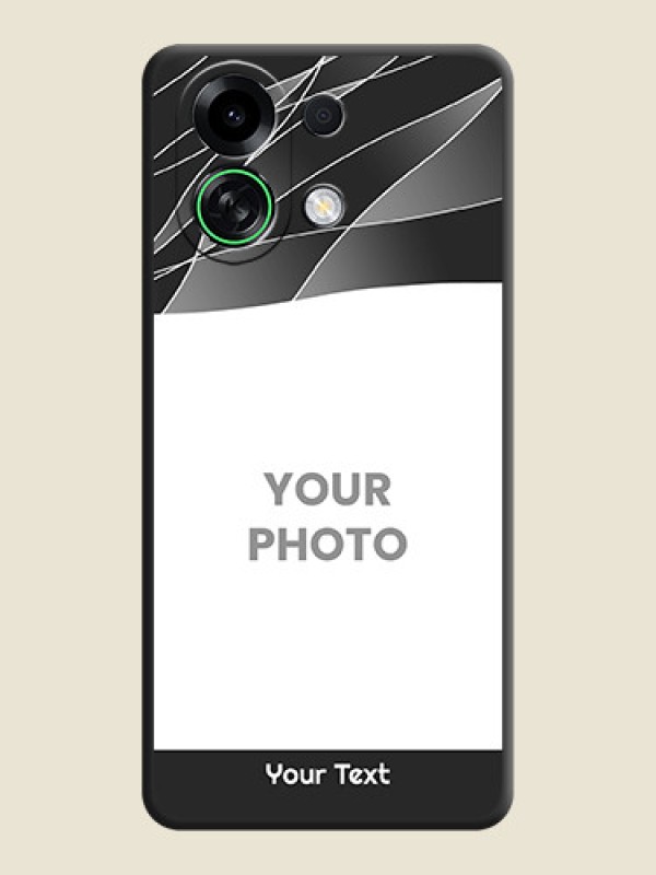 Custom Mixed Wave Lines on Photo On Space Black Custom Soft Matte Mobile Back Cover - Oppo K13 Turbo Pro 5G - alternate view
