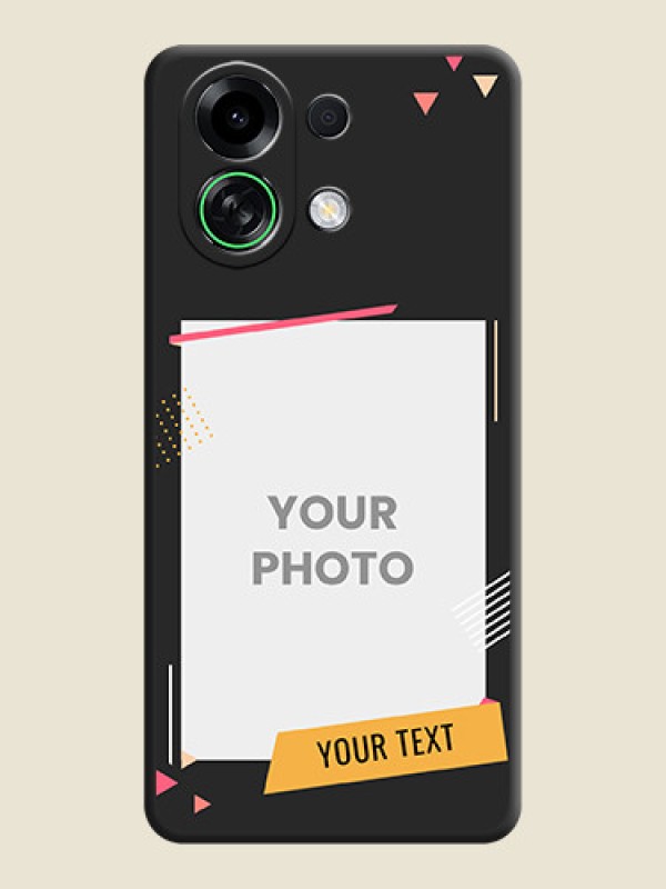 Custom Photo Frame with Triangle Small Dots on Photo On Space Black Custom Soft Matte Mobile Back Cover - Oppo K13 Turbo Pro 5G - alternate view