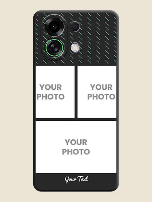 Custom Cross Dotted Pattern with 2 Image Holder On Space Black Custom Soft Matte Mobile Back Cover - Oppo K13 Turbo Pro 5G - alternate view
