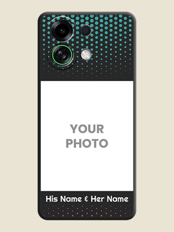 Custom Faded Dots with Grunge Photo Frame and Text On Space Black Custom Soft Matte Mobile Back Cover - Oppo K13 Turbo Pro 5G - alternate view