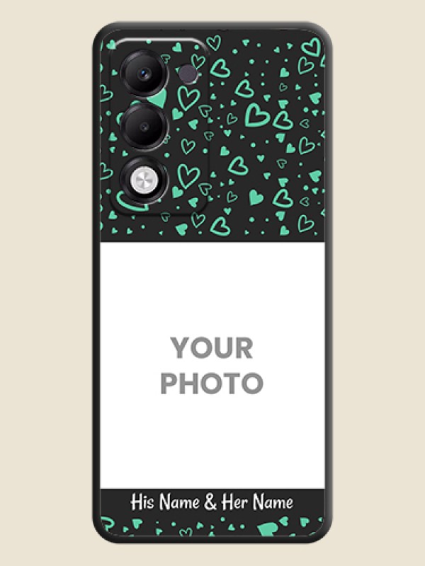 Custom Sea Green Indefinite Love Pattern on Photo On Space Black Custom Soft Matte Mobile Back Cover - Oppo k13x 5G - alternate view
