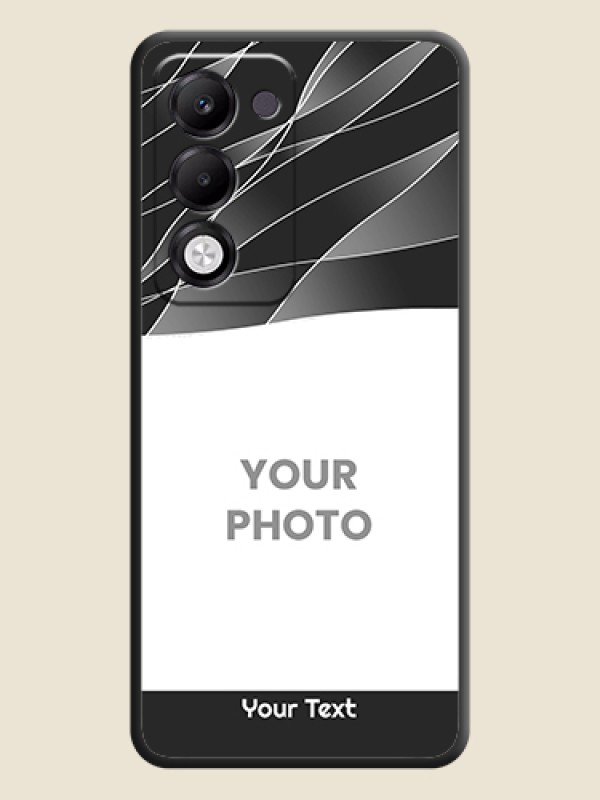 Custom Mixed Wave Lines on Photo On Space Black Custom Soft Matte Mobile Back Cover - Oppo k13x 5G - alternate view