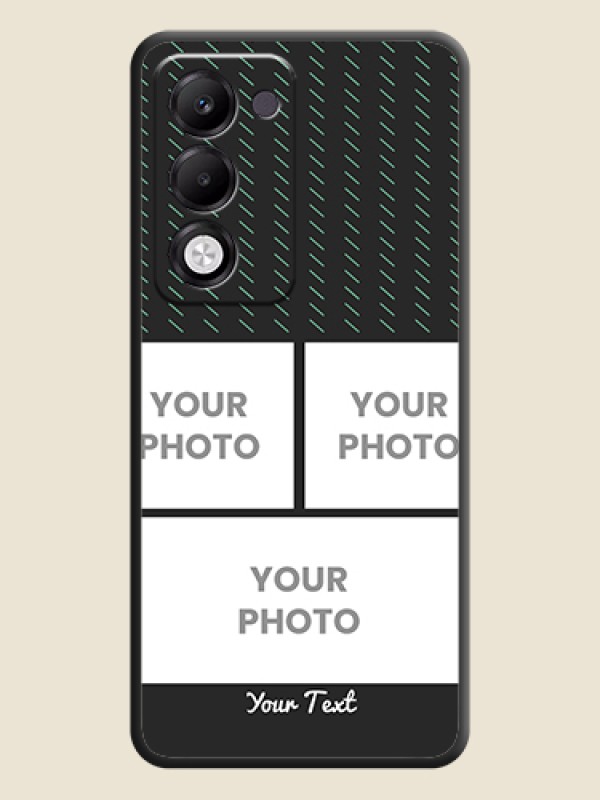 Custom Cross Dotted Pattern with 2 Image Holder On Space Black Custom Soft Matte Mobile Back Cover - Oppo k13x 5G - alternate view