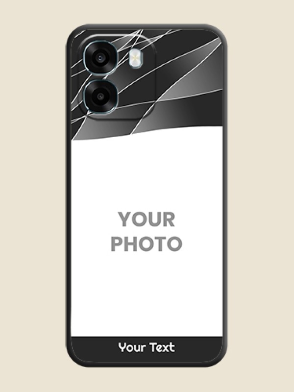 Custom Mixed Wave Lines on Photo On Space Black Custom Soft Matte Mobile Back Cover - Oppo K14 5G - alternate view
