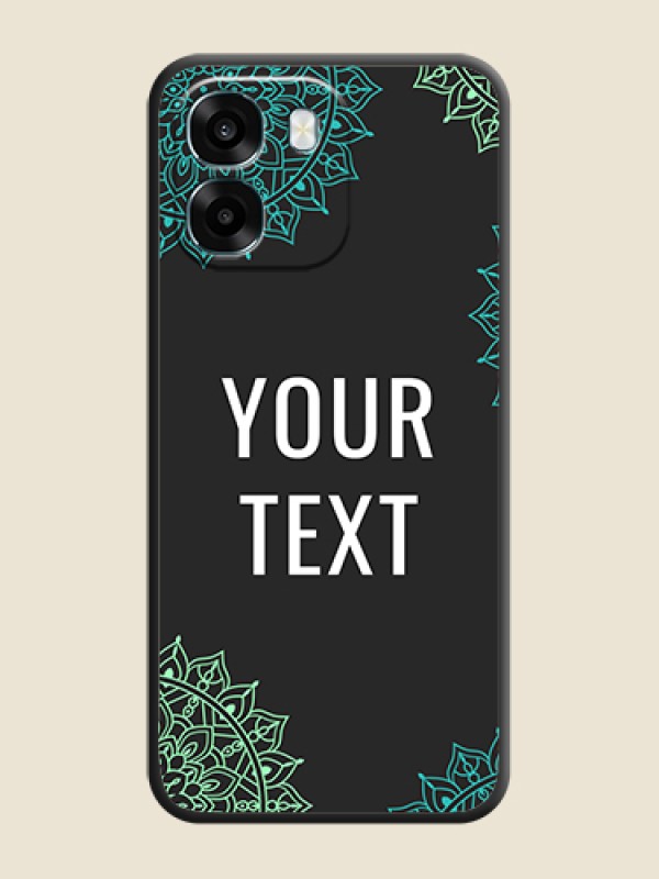 Custom Your Name with Floral Design On Space Black Custom Soft Matte Mobile Back Cover - Oppo K14 5G - alternate view