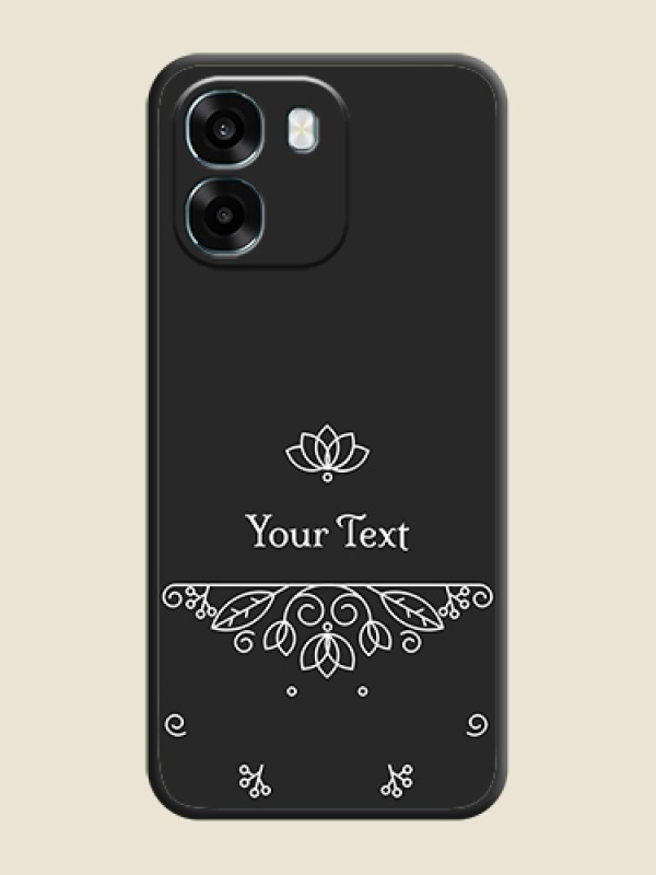 Custom Lotus Garden Custom Text On Space Black Custom Soft Matte Mobile Back Cover - Oppo K14 5G - alternate view
