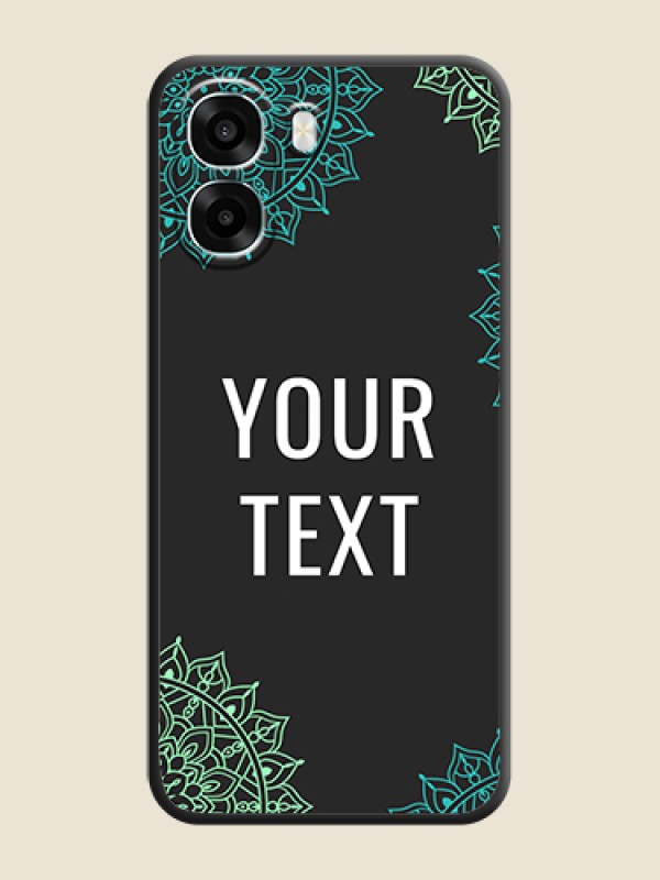 Custom Your Name with Floral Design On Space Black Custom Soft Matte Mobile Back Cover - Oppo K14x 5G - alternate view