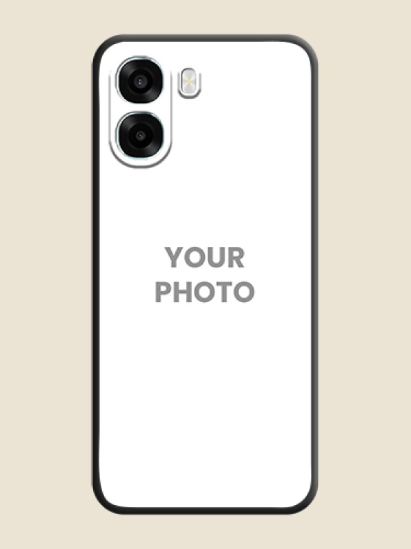 Custom Full Single Pic Upload On Space Black Custom Soft Matte Mobile Back Cover - Oppo K14x 5G - alternate view
